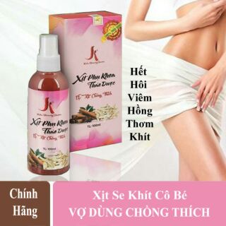 Xịt Phụ Khoa Se Khít Hồng Vùng Kín , Huyết Trắng , Kháng Viêm Chai 100ml Chính Hãng