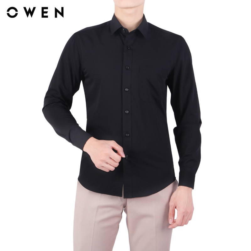 Áo sơ mi Dài tay Owen Regular Fit màu Đen - AR23964D