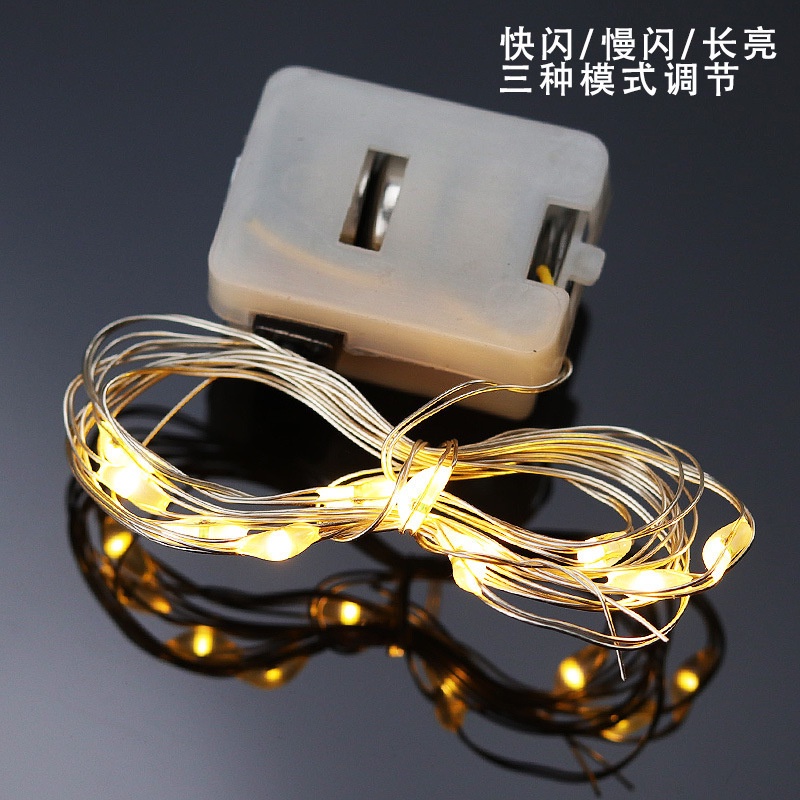 [Quà Tặng] Dây Đèn Led Trang Trí Fairylight Đom Đóm Có Sẵn pin Dài 1m Dùng Trang Trí Nhà Cửa, Trang Trí Bình Hoa Của Mê