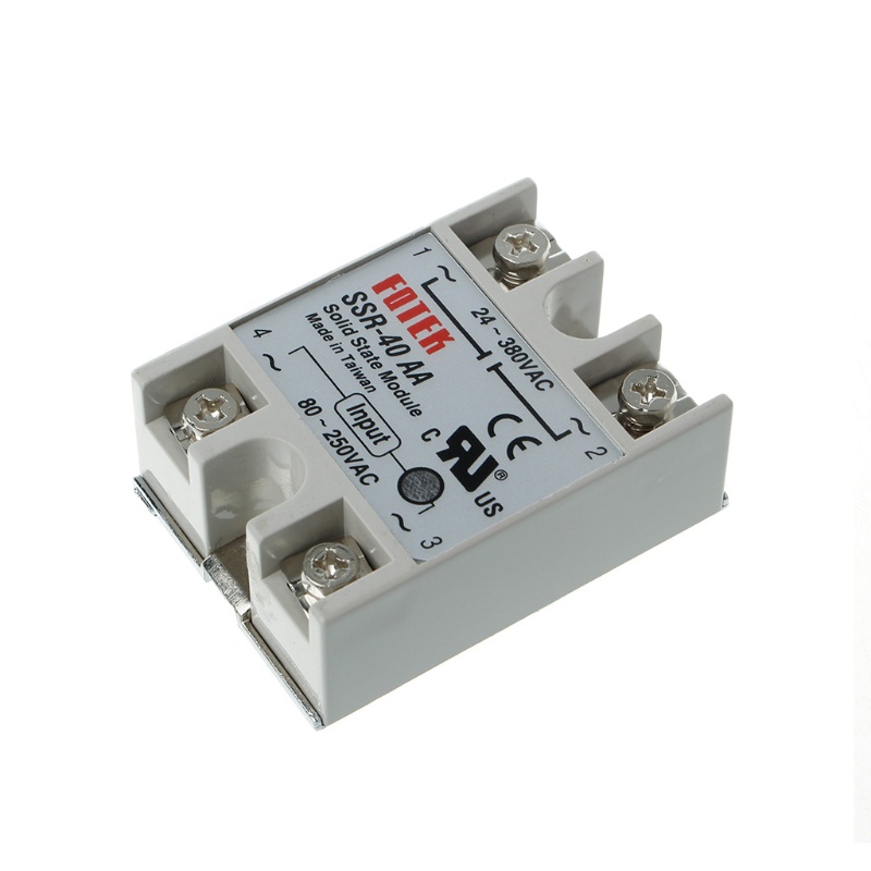 Mô Đun Rơ Le Trạng Thái Rắn SSR-40AA 40A 250V 80-250V DC Đầu Vào 24-380VAC Đầu Ra