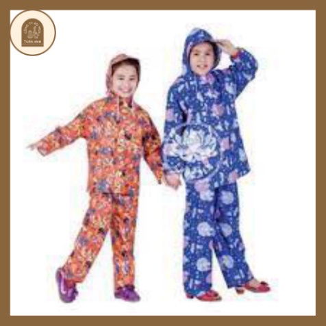 SALE - Bộ áo đi mưa trẻ em vải dù siêu ngộ nghĩnh che kín toàn thân dành cho bé 3 tuổi (13kg - 17kg). hàng sẵn - giá sỉ