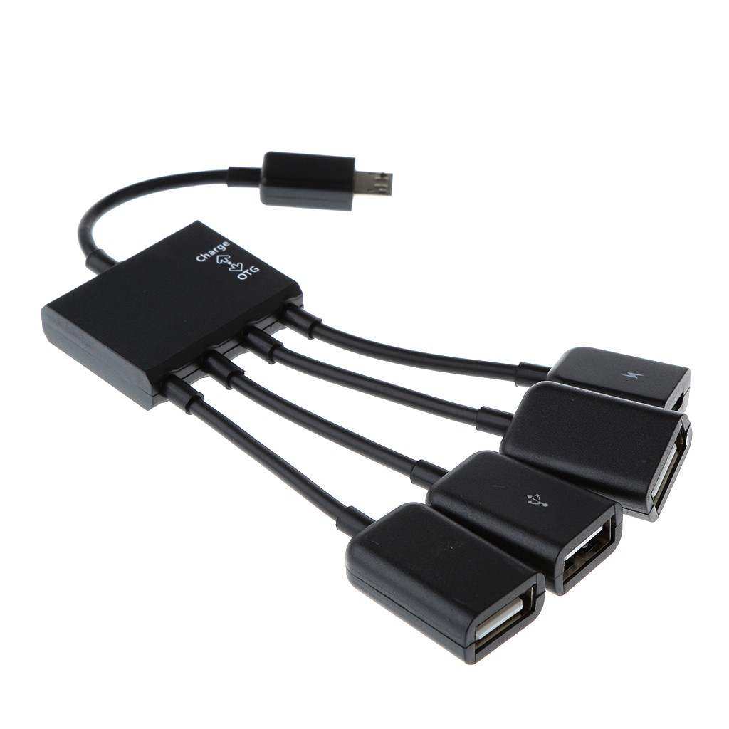 Cáp chuyển đổi OTG 4 trong 1 cổng Micro USB đầu đực sang cổng USB 2.0 đầu cái