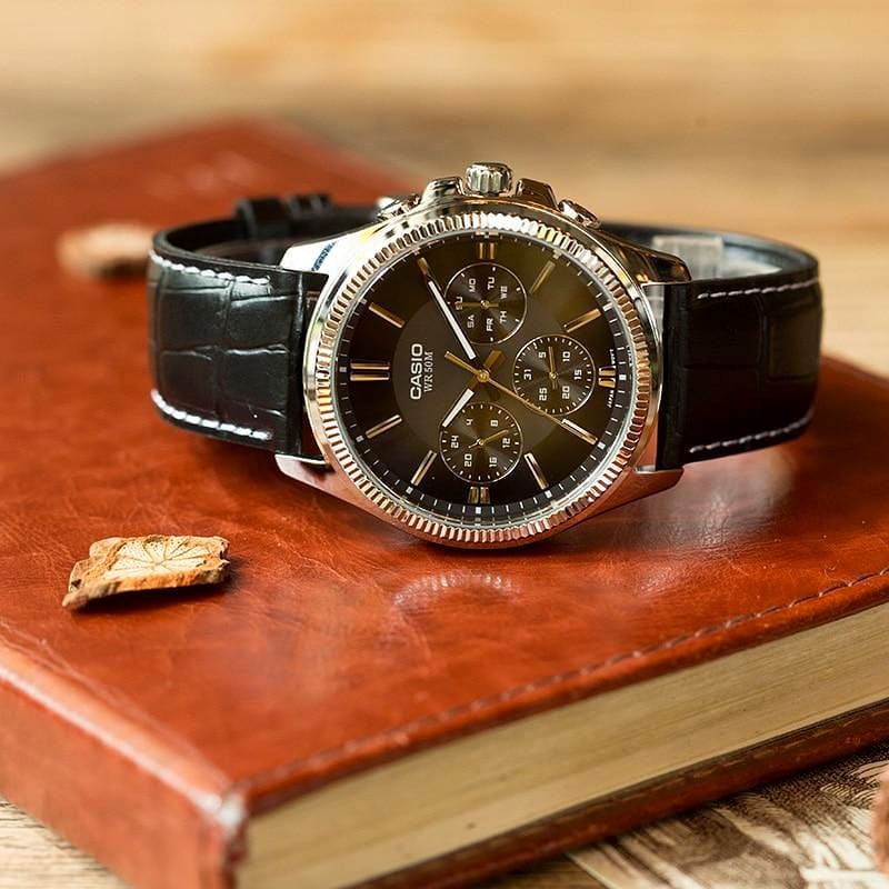 Đồng hồ Nam dây da Casio MTP-1375 chính hãng bảo hành 1 năm Pin trọn đời