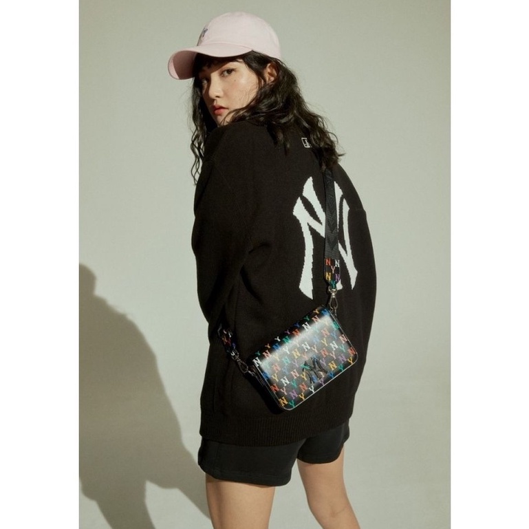 ✅  Túi DA MLB Mini Rainbow Monogram Hoodie Bag 32BGPC111-50L  / 32BGPC111-50I HÀNG CHUẨN 1:1