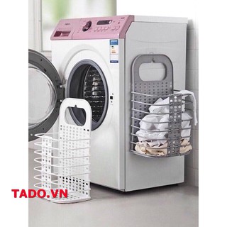 Giỏ kệ treo máy giặt gắn cạnh bên hông đựng đồ quần áo rất tiện dụng GD757