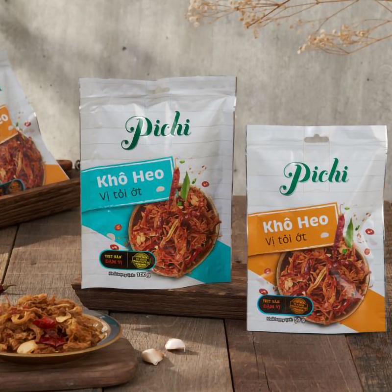 Khô heo vị tỏi ớt đồ ăn vặt Pichi gói 50g dai ngon đậm đà ZonzonFood | BigBuy360 - bigbuy360.vn