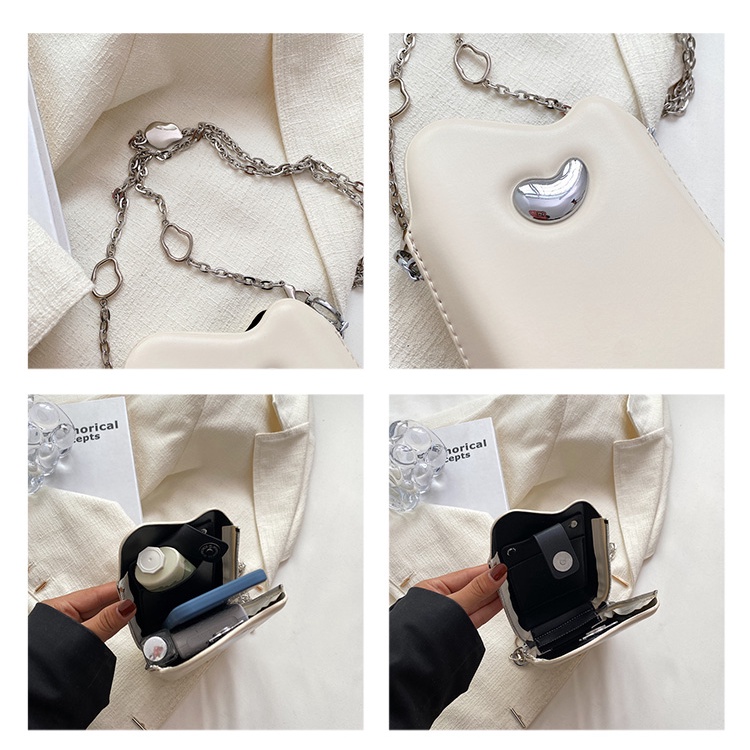 Túi Đeo Vai Mini Phối Dây Xích Thiết Kế Đơn Giản Cá Tính