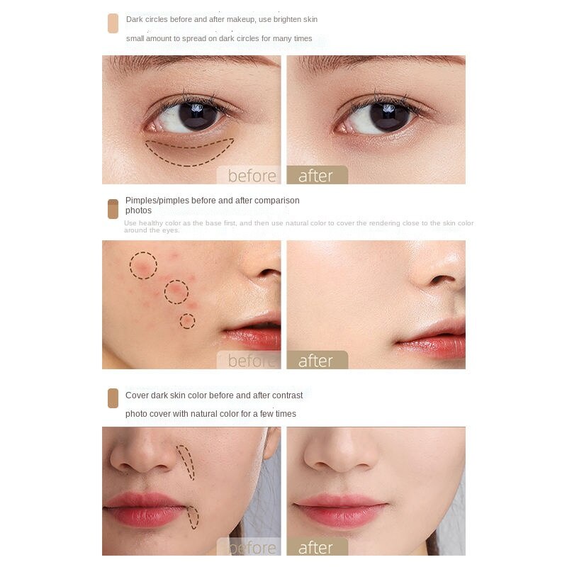 Tfit Bảng Kem Che Khuyết Điểm Ba Màu Ba Màu Che Phủ Quầng Thâm Và Lỗ Chân Lông Vô Hình Che Mụn Và Vết Thâm