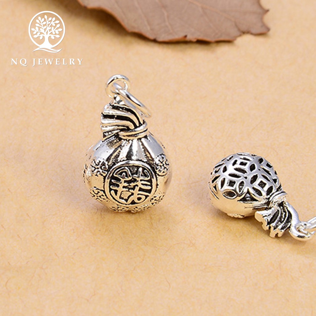 Charm bạc túi tài lộc treo - NQ Jewelry