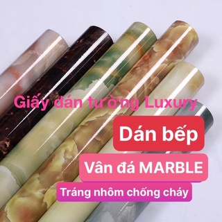 Giấy Dán Tường 5 Mét x 60CM Decal dán bếp vân đá Marble Giấy dán bếp chịu nhiệt chống cháy giá rẻ dễ lau chùi