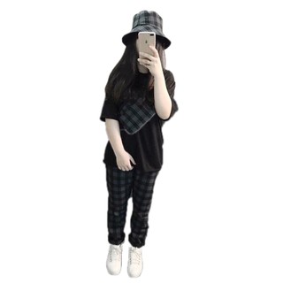 QUẦN BAGGY CARO LƯNG THUN