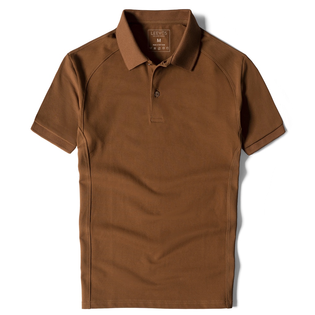 Áo polo nam Basic màu trơn phối gân dọc tinh tế, màu lịch lãm APL37 LEEVUS, BASIS, GUTTI