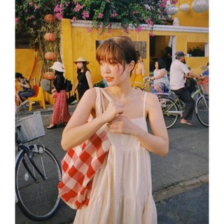 🌸 Đầm hai dây baby doll chất đũi