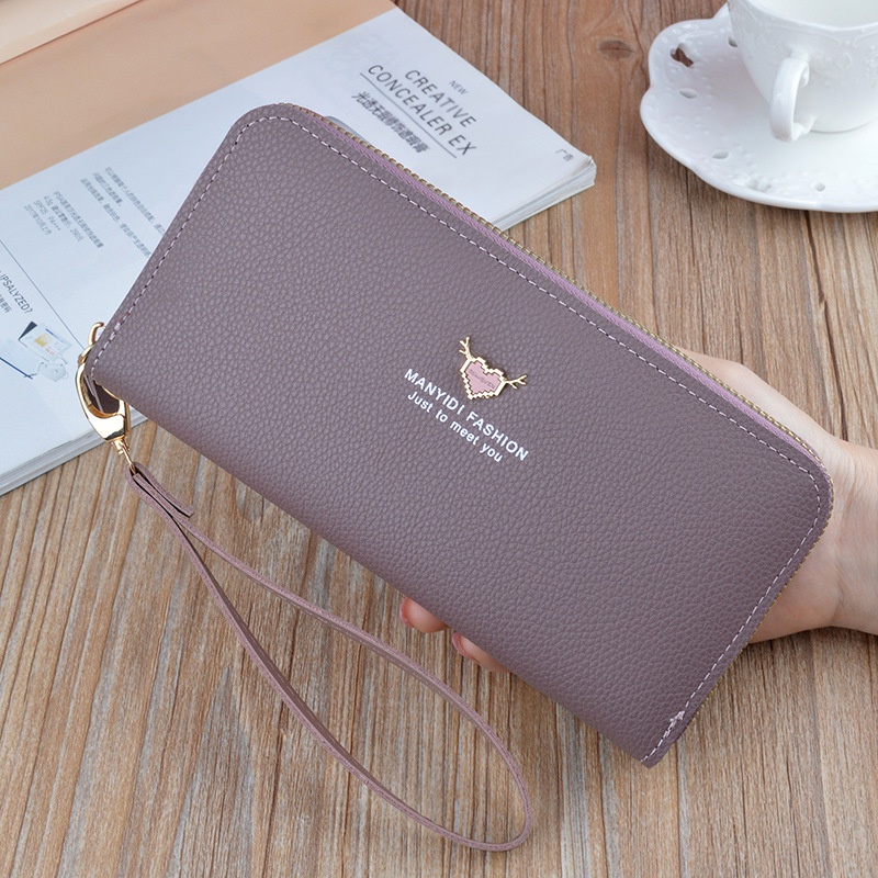 Ví Dài Sức Chứa Lớn Có Khóa Kéo Thời Trang Cho Nữ