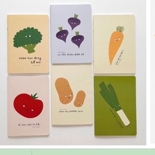 Combo 6 vở kẻ ngang 80 / 120 trang vitamin Crabit notebook