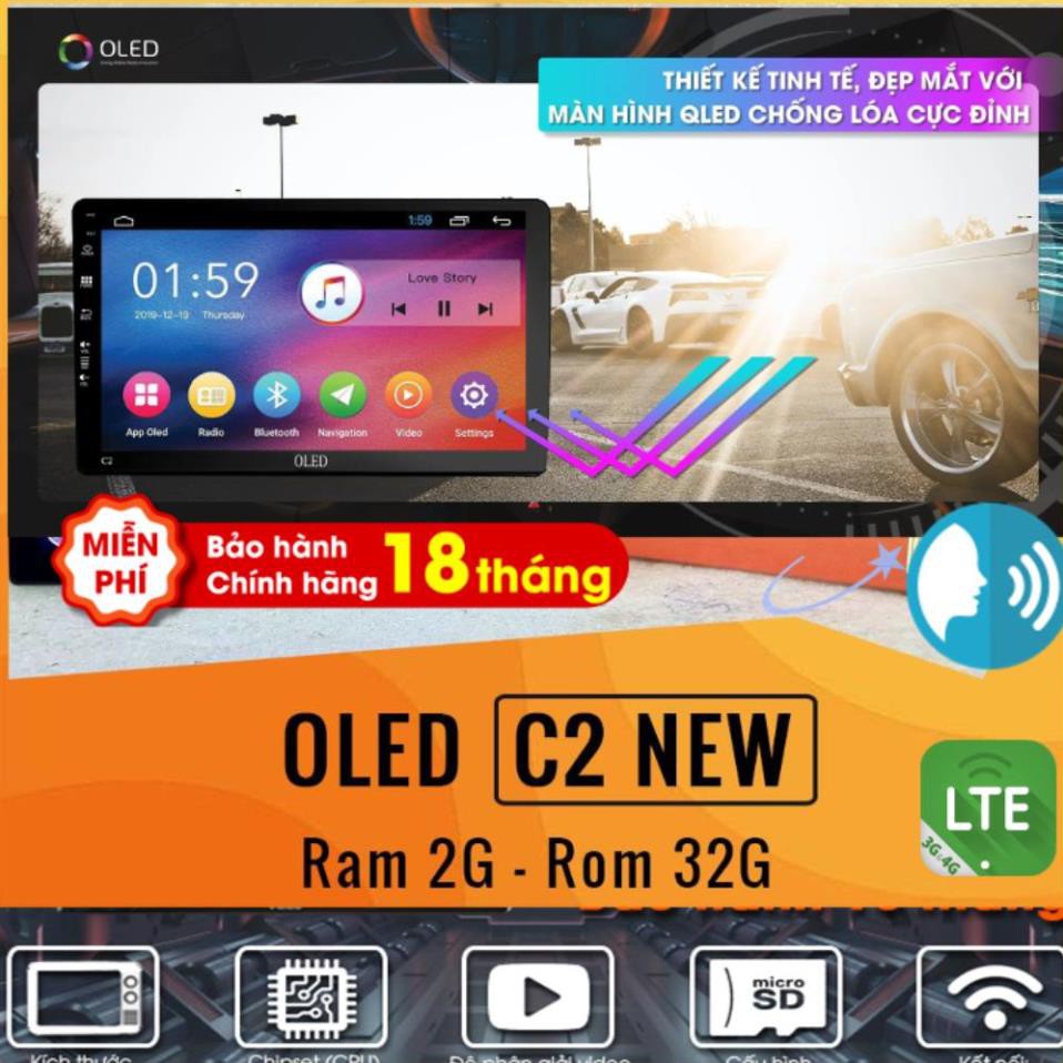 Màn hình Android OLED C2 New theo xe Suzuki Ertiga + XL7 2019 - 2021, kèm dưỡng và jack nguồn zin theo xe