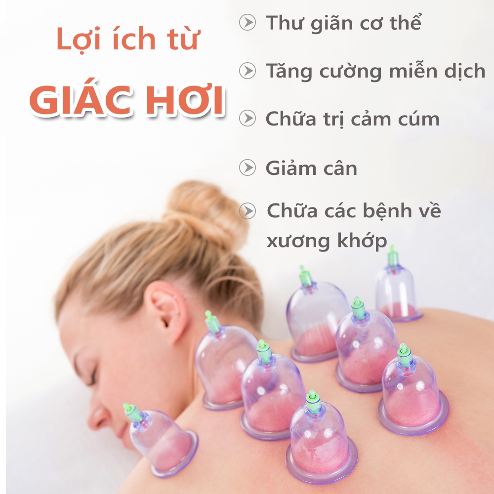 Bộ Giác Hơi 24 Ống Hút Chân Không Cao Cấp, Máy Giác Hơi  Giá Rẻ Không Dùng Lửa ⭐24 Phụ Kiện⭐ Bảo Hành Uy Tín