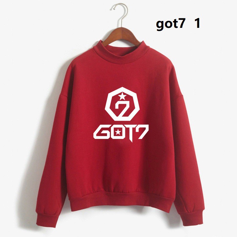 Áo Hoodie Dài Tay In Hình Exo Twice Bts Wanna Blackpink One Got7 2018