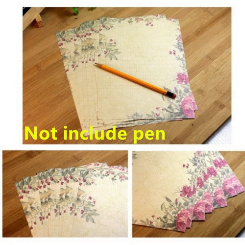 10 Tấm giấy chuyên viết thơ in hoa lá phong cách retro cổ điển