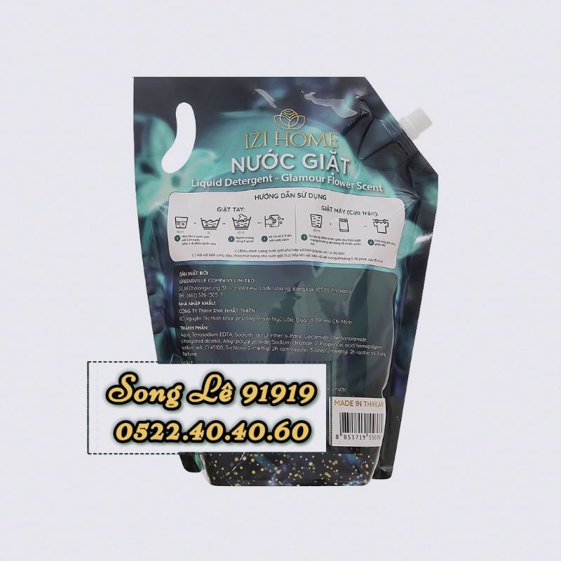 Nước giặt Thailand IZI HOME (Hương Hoa Say Đắm) (Túi 2.4l)