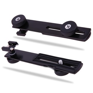 Bracket đôi 16cm chân hot shoe gắn đèn Flash Microphone