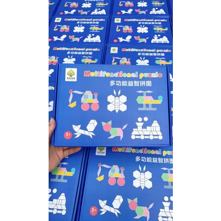 Đồ Chơi Gỗ Bộ Ghép Hình Khối Sáng Tạo Multifunctional Puzzle Ghép Hình Montessori Fun