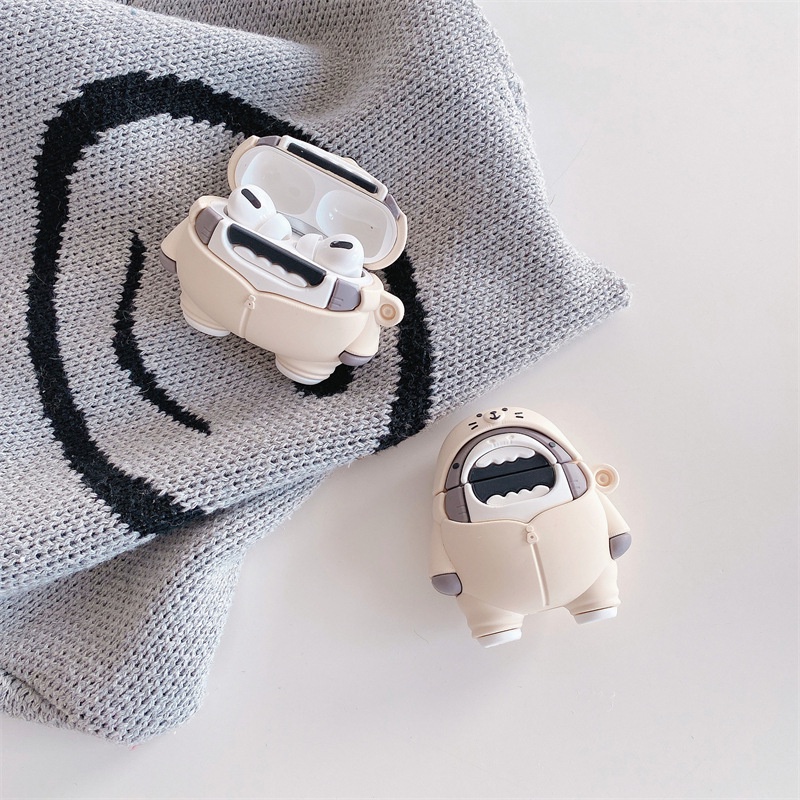Ốp airpods 1/2 3 Pro - Vỏ bọc tai nghe không dây bluetooth hình cá gấu, cá mập phi hành gia Woo Young Woo