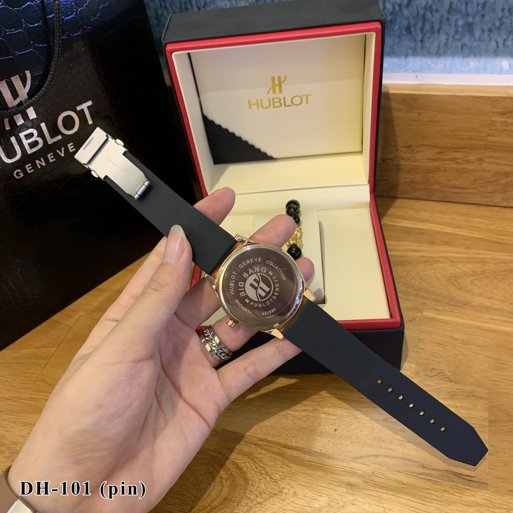 Đồng hồ nam nữ hublot dây cao su giá rẻ, Đồng hồ thời trang DH101 ngochang108