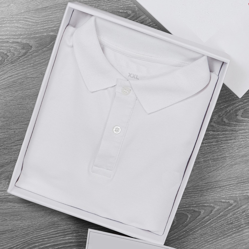 Áo thun nam POLO trơn vải cá sấu cotton cao cấp ngắn tay  sang trọng trắng- Glory A10521TR | BigBuy360 - bigbuy360.vn