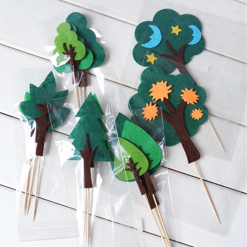 Cây Dừa Cắm Thẻ Trang Trí Bánh Kem Sinh Động