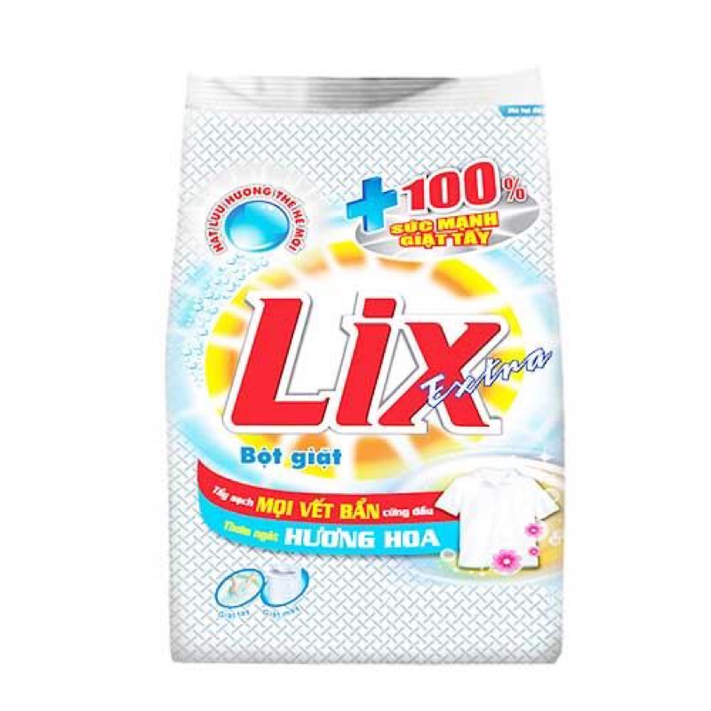 Bột giặt LIX Extra Hương Hoa 260G - Tẩy Sạch Cực Mạnh Vết Bẩn