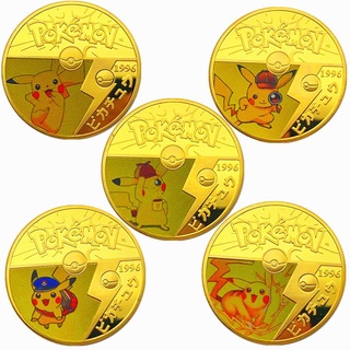 Set 5 đồng xu sưu tầm pokemon