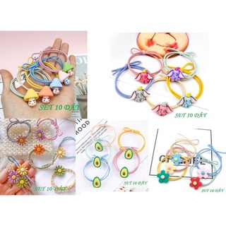 Dây cột tóc dễ thương mix