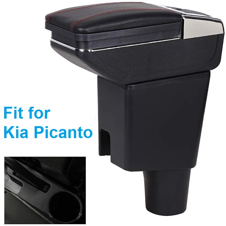 Hộp tỳ tay, đệm tỳ tay lắp cho xe ô tô Kia Picanto, Armrest box for Kia Picanto