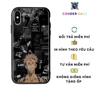 Ốp lưng kính hình anime jujutsu kaisen sang conder iphone 5s/se/6/6s/7/8/plus/iphone/12/iphone/12/pro/max