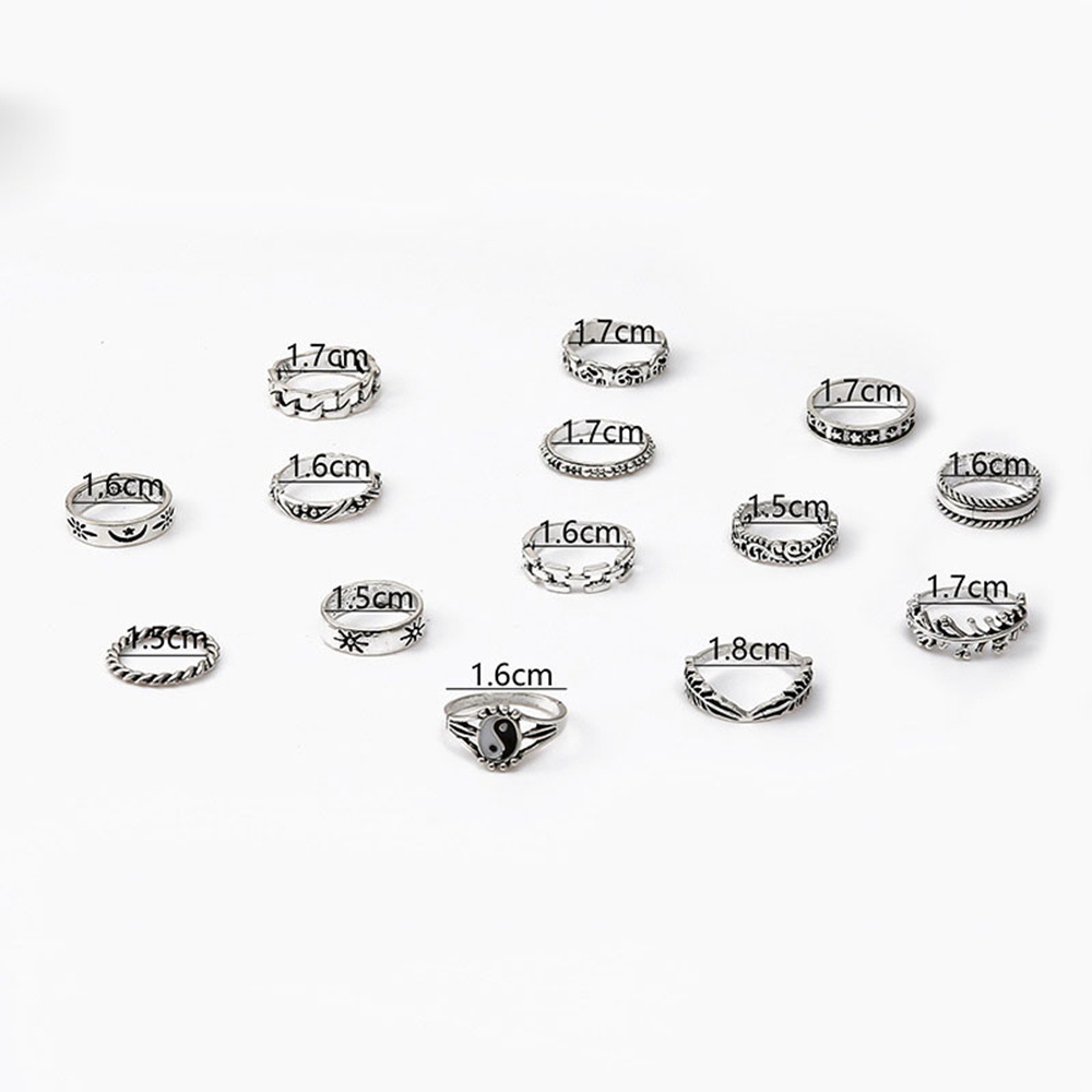 Set 14 Nhẫn Thời Trang Cổ Điển Cho Nữ