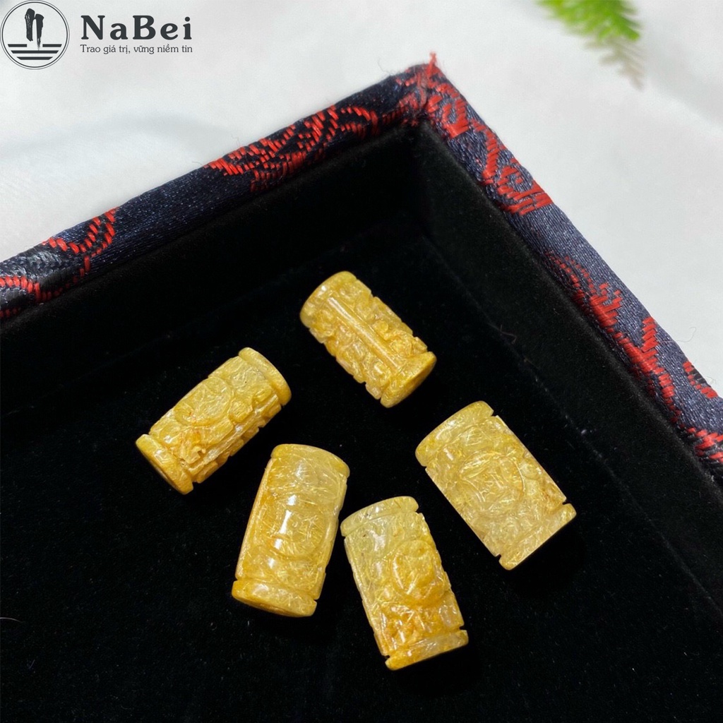 Charm Lu Thống Thạch Anh Tóc Tự Nhiên Mix Vòng Tay Cho Nam Nữ NB96 - Phong Thuỷ NaBei Store