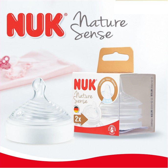 Núm Ty Thay Bình Sữa NUK Nature Sense ( Đủ Size - Bán Lẻ )