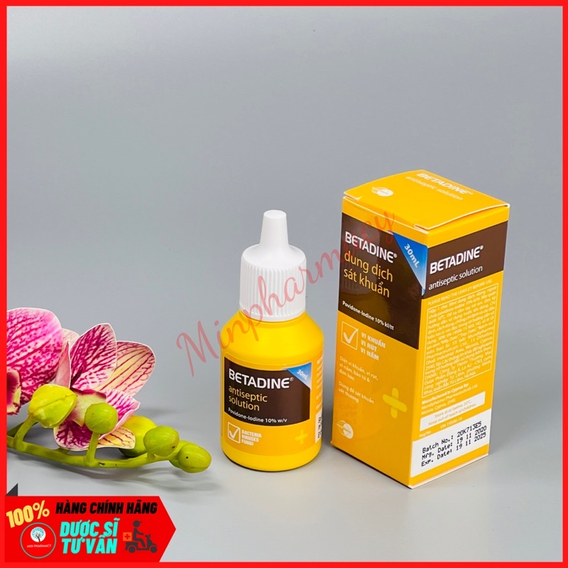 Dung Dịch Sát Khuẩn Betadine Antiseptic 10 % Chai 30/125ml - Minpharmacy