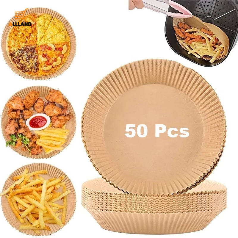 Set 50 Giấy Lót Chống Dính Hình Tròn Dùng Một Lần Để Làm Món Hấp