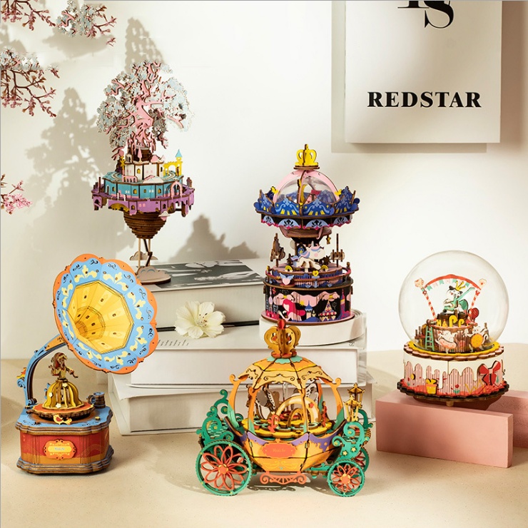Mô hình gỗ 3D Lắp ráp Hộp nhạc AM41-AM45 Robotime