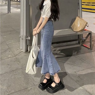 Chân váy đuôi cá jeans