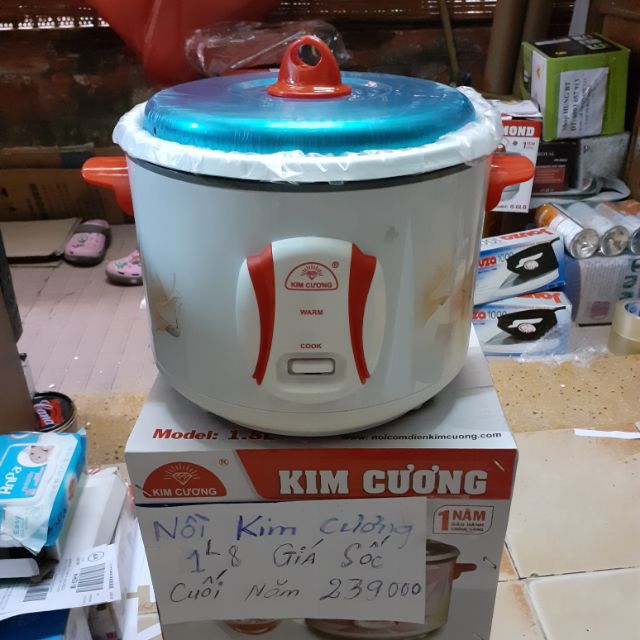 [Mã 44ELSALE2 giảm 7% đơn 300K] Nồi Cơm Điện Kim Cương 1L8 Giãm sốc 55k