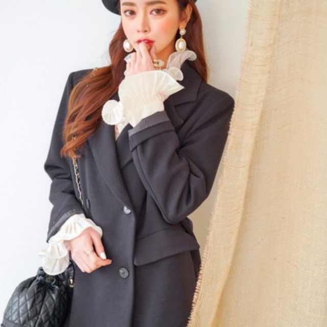 Áo dạ dáng ngắn made in korea