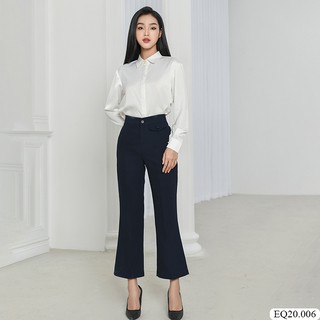 Quần âu ống loe_Eli_EQ20.006 dáng ống vẩy, co dãn nhẹ chất liệu tuyết mưa cao cấp