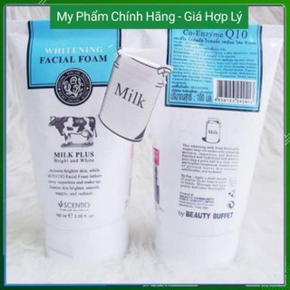 Sữa rửa mặt trắng da con bò Milk Plus Whitening Q10 Facial Foam 100ml