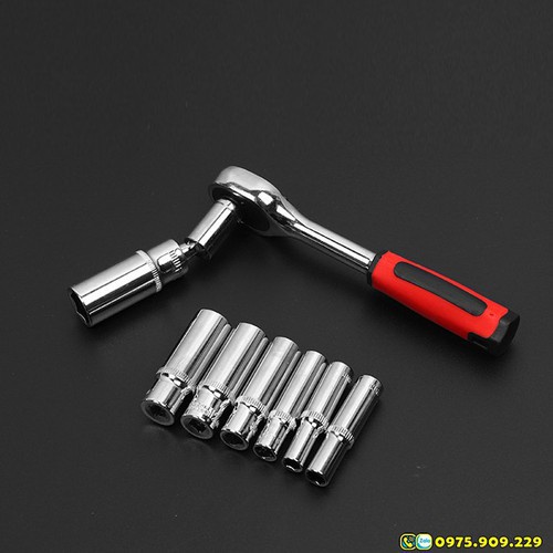 Bộ cờ lê chuyên sửa chữa xe máy ô tô vặn mở bulong ốc vít 53 chi tiết thép không gỉ cao cấp