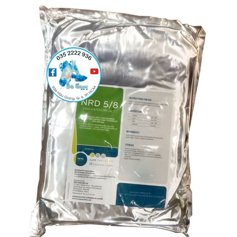 Cám Thái INVE 5/8 - BAO 3KG | Thức Ăn Cho Cá Cảnh Các Loại Phù Hợp Nhiều Loại Cá
