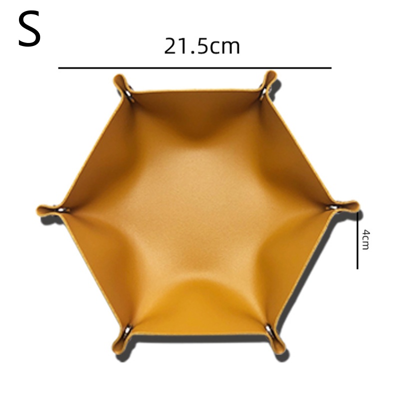 Khay Đựng Tiền Xu Bằng Da PU Hình Lục Giác Gấp Lại Được Tiện Lợi Dành Cho Trò Chơi RPG DND