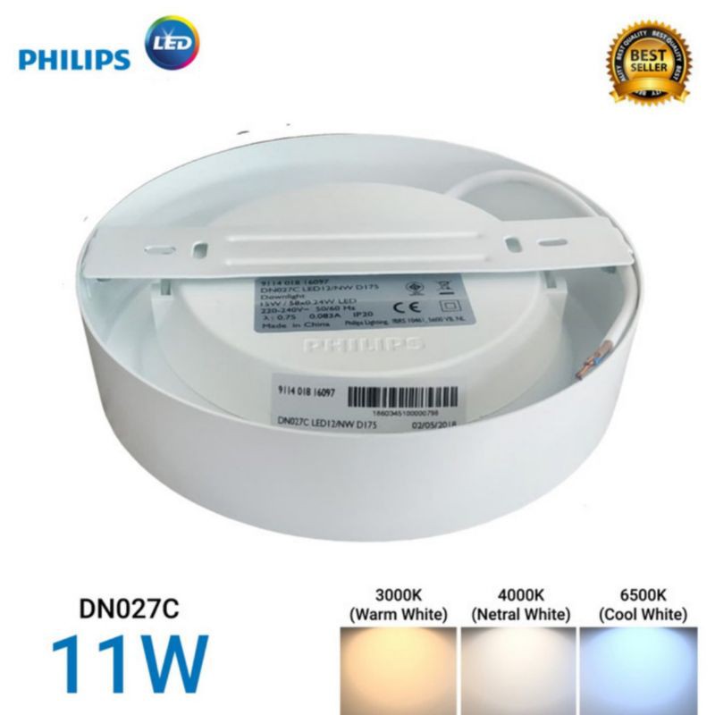 Đèn Led Philips Outbow 11w 11 Wat W Dn027C Ob D150 Ob Dak Gắn Trần Nhà